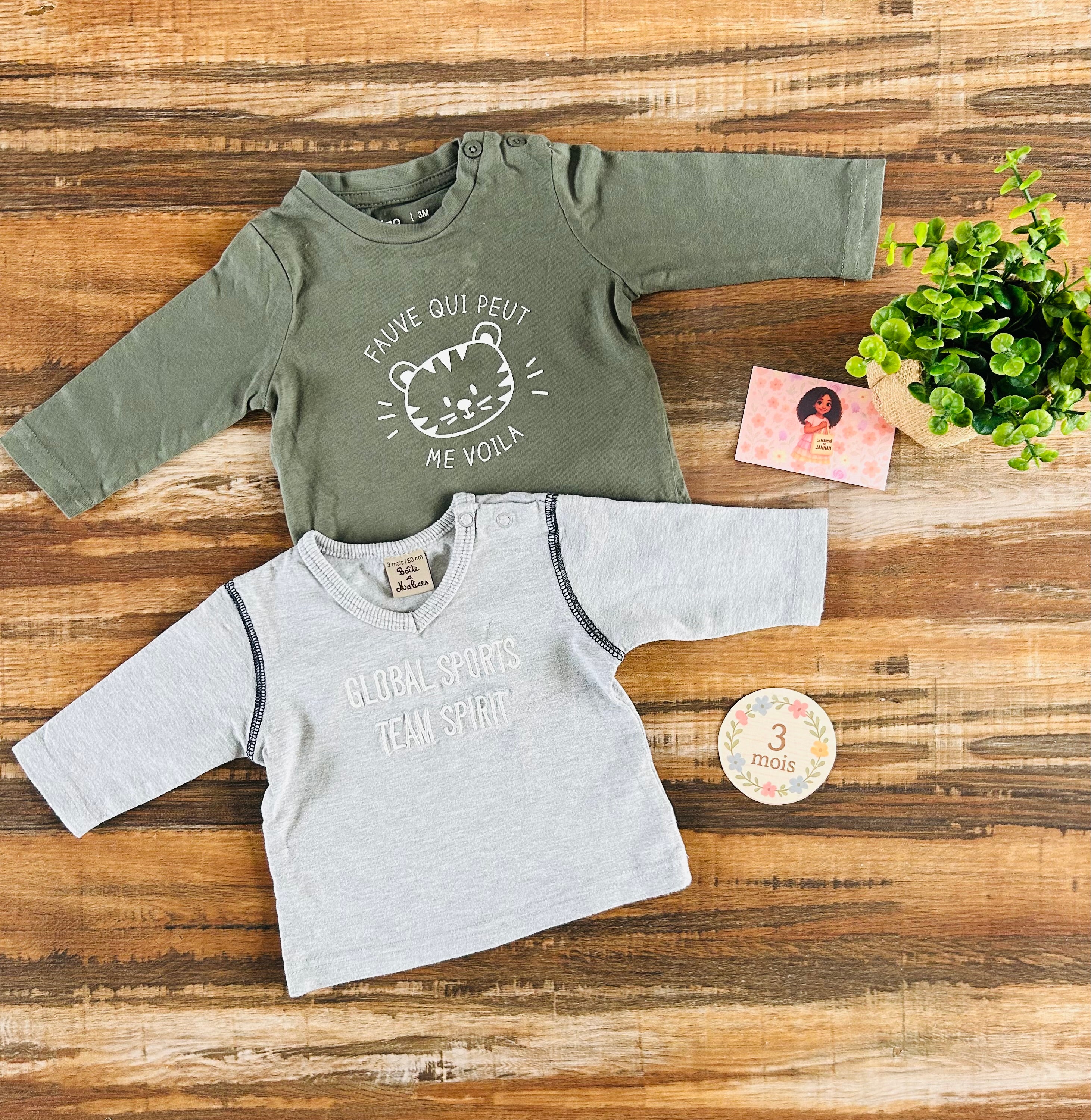 Lot de t-shirt manches longues
