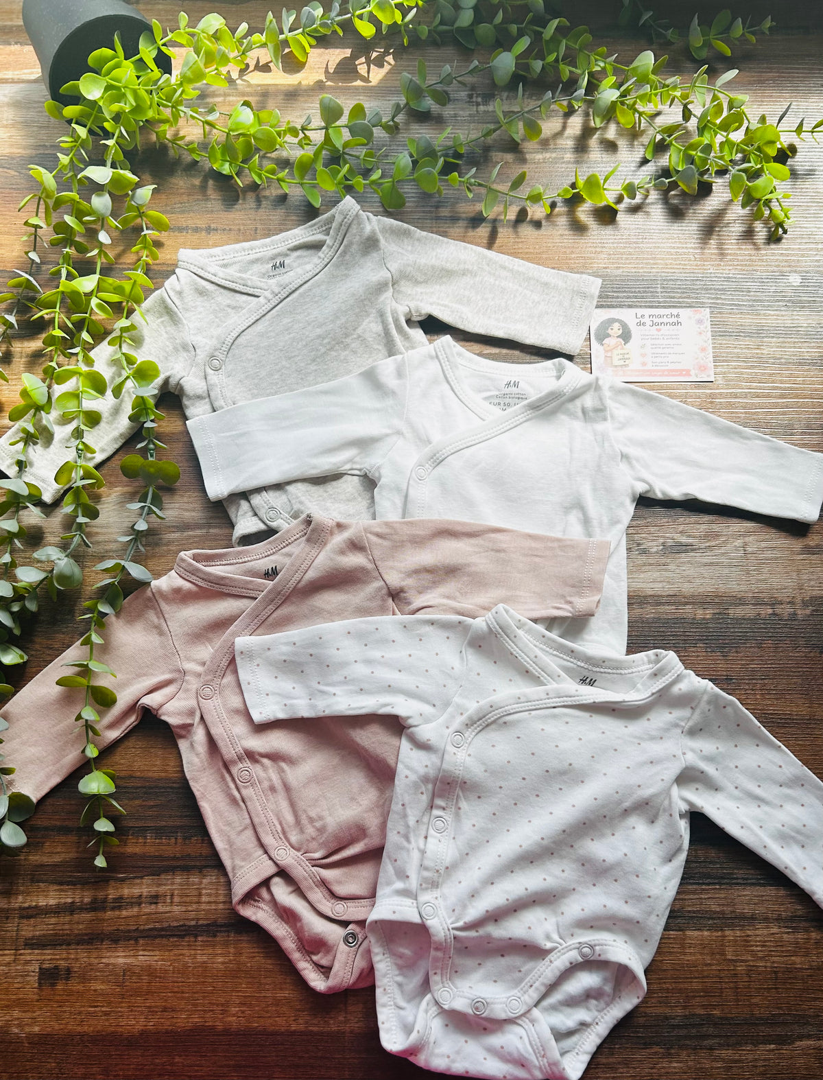 Lot de bodies manches longues H&M